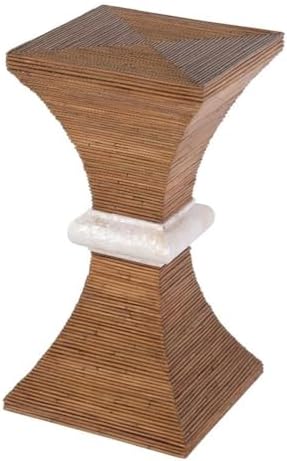 Butler Specialty Company Marikit 13" W Square Wood and Arorog Side Table-Brown