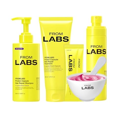 FROMLABS The Ultimate Glass Hair Set – Protein Capsule Hair Repair Treatment + Intensive Keratin Booster Powder + Protein Capsule Leave‑In Treatment Spray + Protein Capsule Hair Repair Shampoo Cover