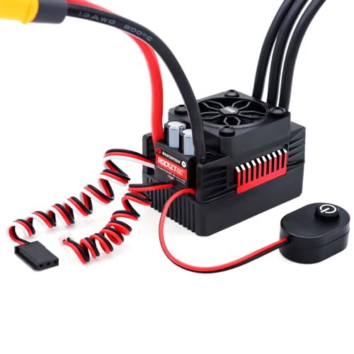 Srupass Hobby V2 Supersonic Brushless ESC,Waterproof Electronic Speed Controller for 1/10 RC Car Truck Off-Road (110A)