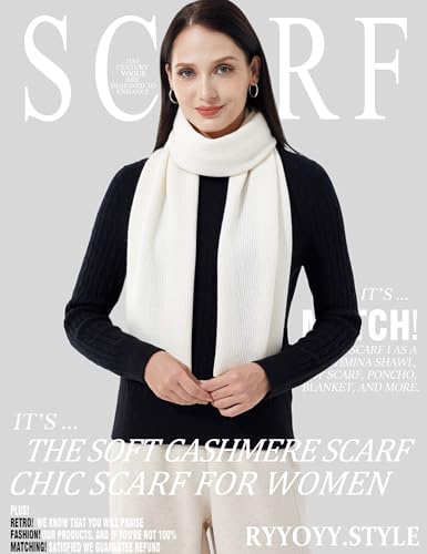 Elegant 100% Cashmere Scarf for Women Luxury Warm Scarves with Gift Box2