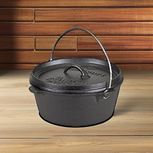 Pre-Seasoned 4 QT Cast Iron Dutch Oven with Lid