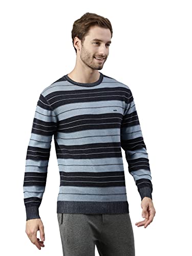 Image of Proline Men's Cotton Round Neck Sweater (PV17504L MB XXL Mid Blue Xx-Large)