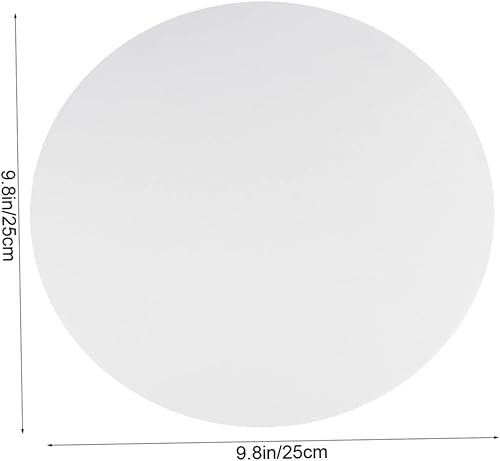 Miniatura 4 de COHEALI 6 piezas de lienzo de pintura para lienzo, lienzos, marcos blancos para lienzo, discos redondos de madera, tablero de pintura al óleo, panel