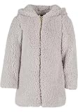 Urban Classics Girls Sherpa Jacket, warmgrey, 134/140 Les Filles