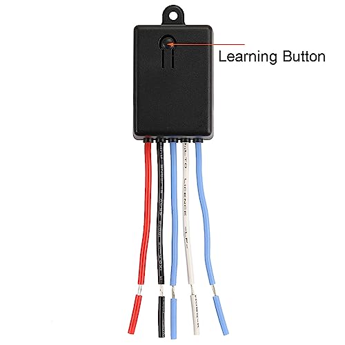 QIACHIP DC 5V 6V 12V 24V Drahtloser Relais-Fernbedienungsschalter 20A 1Kanal 433MHz RF-Relais-Empfänger mit 2 Sendern, Dry Kontaktrelais für Zugangskontrolle,Autobatterie Anti-Leck Nachrüstung