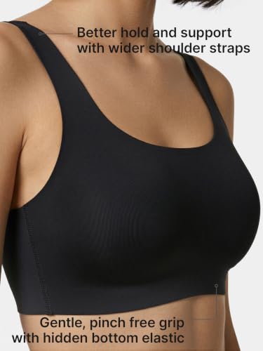 Image of Enamor Bamboo Cotton IB06, Women's Pop-on Bra - 3X Softer, 4X More Absorbent & Antimicrobial, Non-Padded, Wirefree, High Coverage