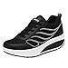 Chaussures CompenséEs Femme Ete Confortable en Daim Cuir Baskets Mode LéGer Respirante Pas Cher Tendance Soldes Air Cushion Sneakers Basses Outdoor Sport