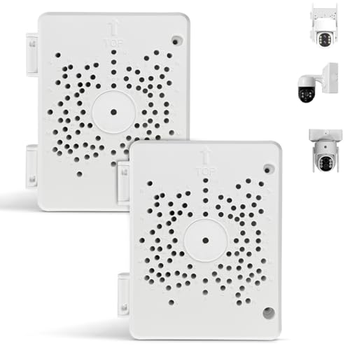 (Universal PTZ Camera Junction Box) Security Camera Bracket Outdoor, Plastic Waterproof Mount Bracket Hide Cable Junction Box Compatible with All PTZ Cameras (2 Packs)