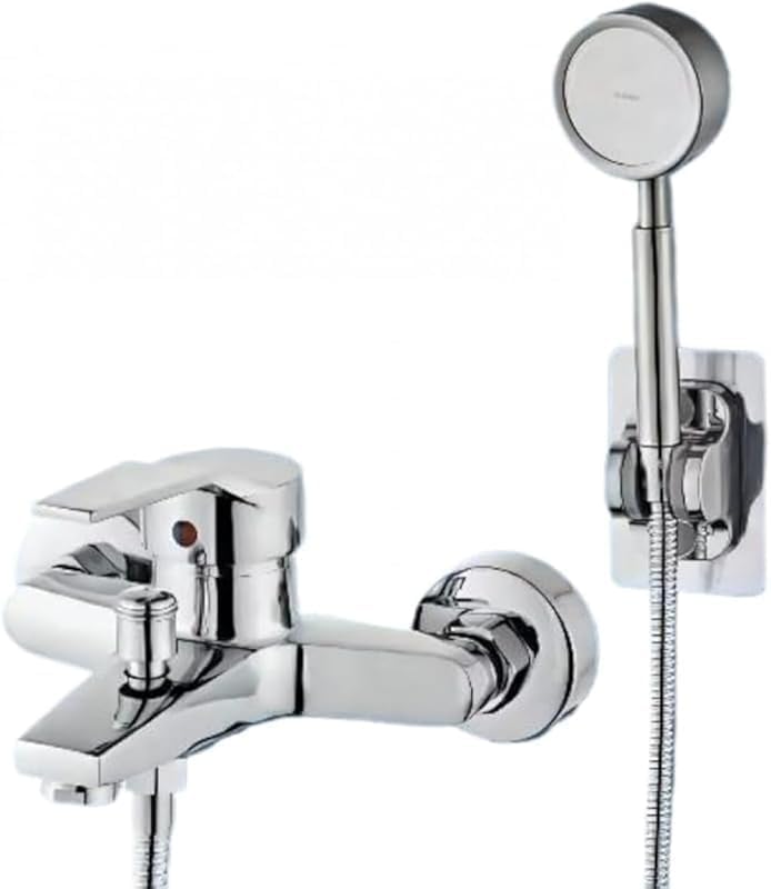 AZIEBAYシャワー混合栓、バスルーム、洗面台、シングルレバー、ヘッドカバー、壁掛け、耐腐食性、耐久性、多機能、実用的