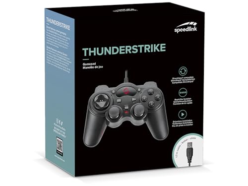 Speedlink Thunderstrike Manette pour Ordinateur (Fonction de Tir Rapide et automatique, Contrôleur USB pour PC) – Image 6
