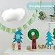 Gadpiparty 4 Stück Hängende Verzierungsdekoration Der Weihnachtswolke Wolkendekorationen Für Deckendekoration Wolke Wandbehang Deckenwolken Für Schlafzimmer Decor Weiß 3D Leuchter Weihnachten
