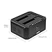 Unitek USB 3.0 to SATA I/II/III Dual Bay External Hard Drive Docking Station for 2.5 / 3.5-inch HDD SSD, Hard Drive Duplicator/Offline Clone Function, Support UASP & 16TB - Black
