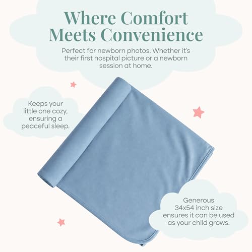 Image of Caden Lane Baby Swaddle & Receiving Blanket, Soft, Breathable & Temperature-Regulating Bamboo Viscose Fabric for Swaddling Newborns, Gender Neutral Infant Blanket for Boys & Girls