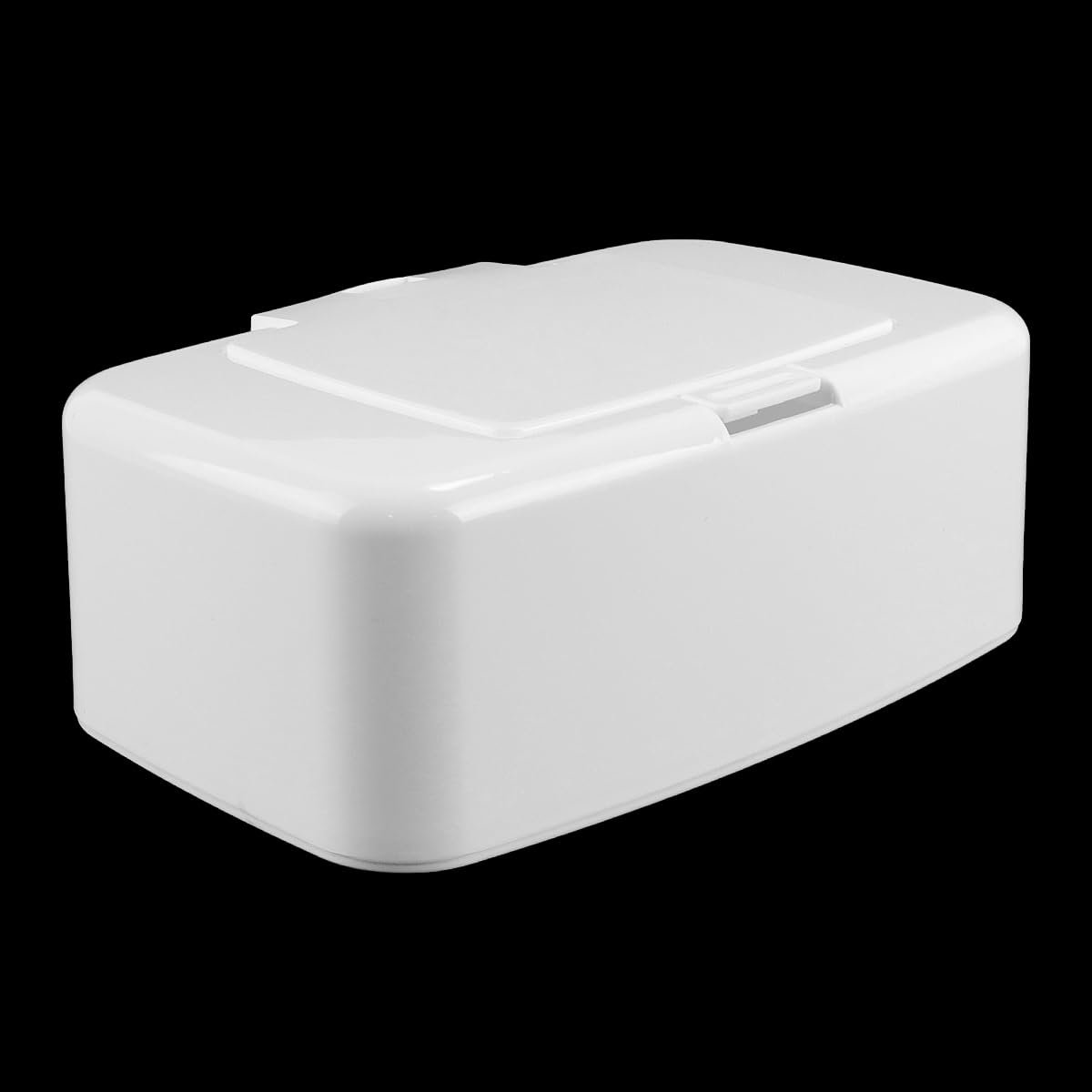 Durlo Refillable Wipes Dispenser Case, Plastic Portable Wet Wipe Holder with Lid for Home Office Living Room Kitchen Bathroom (White) - Image 2