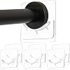 Support Tringle Rideaux Sans Percage Lot De 2 Supports De Tension Adhésifs Pour Tringle De Rideau De Douche | Fixation Murale Sans Perçage | À Coller | Blanc (tringle à Rideau De