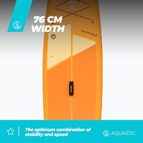 Planche SUP gonflable 12'6″ AQUASTIC Touring avec capacité de charge 165 kg