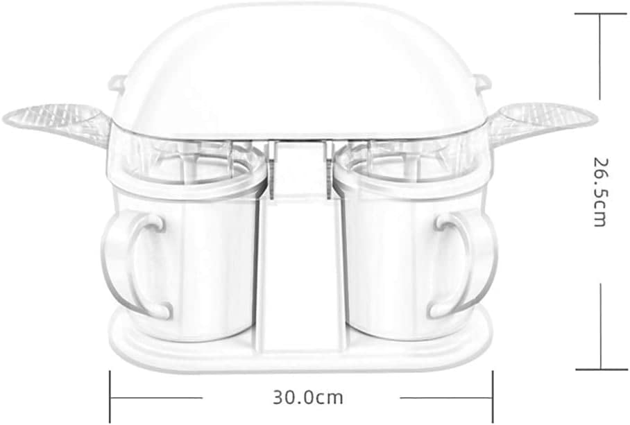 ATAAY Softeismaschine Topping Dispenser, Slush-Eismaschine mit Zwei Bechern für Zuhause, maschinenabnehmbarer… – Bild 3