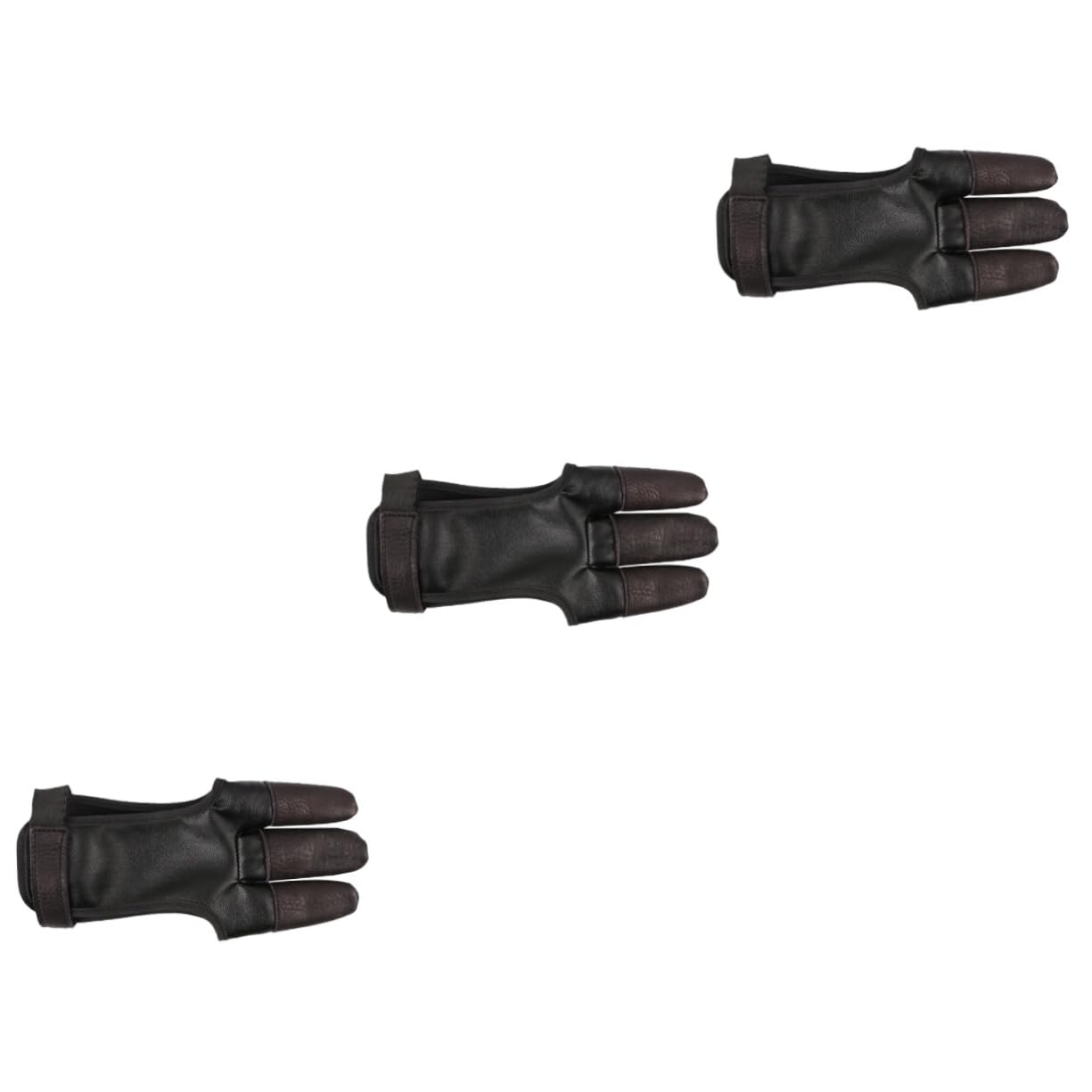 BESPORTBLE 3pcs Archery Glove for Adults Finger Guard Wear-Resistant Professional Portable Archery Accessories