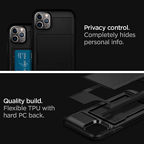 Spigen Slim Armor Cs Compatible With Iphone 11 Pro Max Case, 2-Piece Card Slots Tpu Mobile Phone Case For Iphone 11 Pro Max Case Black 075Cs27139 #TOP6