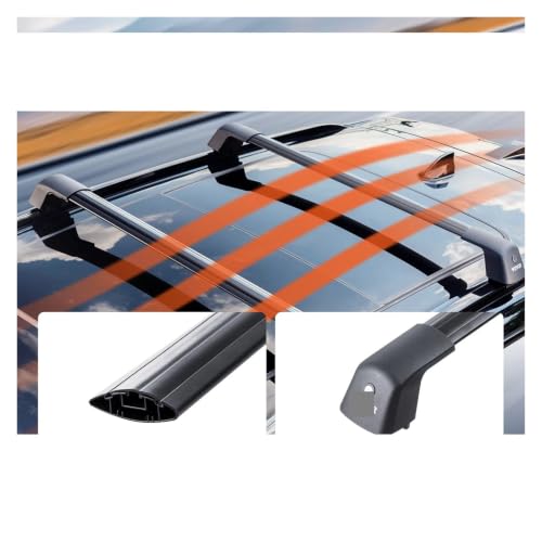 Barras de techo universales de aluminio con riel lateral ranurado para coche y furgoneta 5