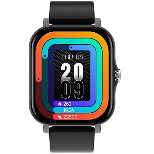 Multifunctional Bluetooth Talk Casual Smart Watch 1.7Inch Ips Full-Touch-Screen Metal Case Customize Interface Health Monitoring Remote Take Photo Ip67, For Outdoor Sports Smartwatch (Black) #TOP5