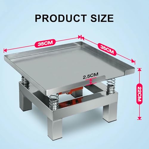 Mesa Vibradora para Hormigón, Plataforma Vibratoria de 10 kg de Capacidad de Carga, 35,5 x 35,5 cm, Motor de Cobre Puro, 220 V miniatura 6