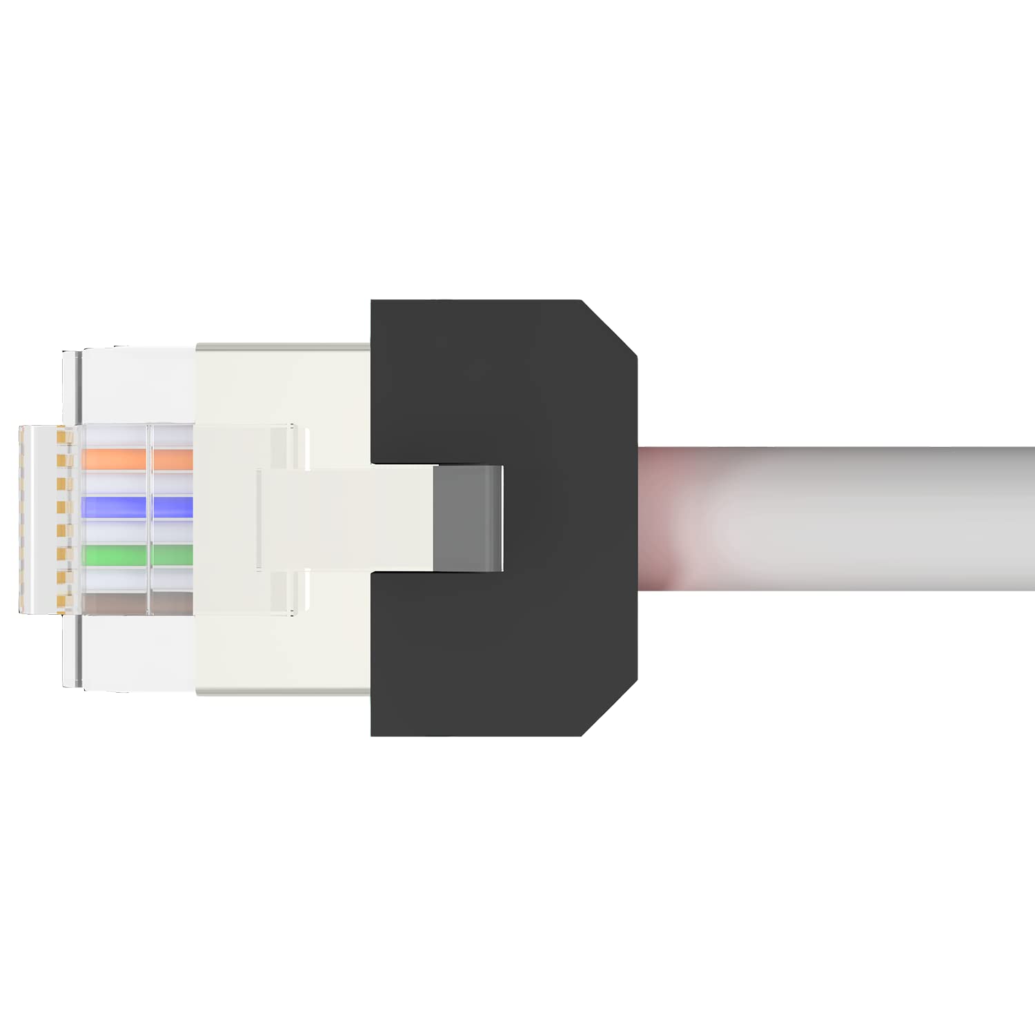 AIXONTEC 10 x 0,5 m RJ45 Netzwerkkabel kurzer RJ-45 Stecker Gigabit Cat.6 Patchkabel Ethernet LAN Kabel geschirmt Grau Schwarz