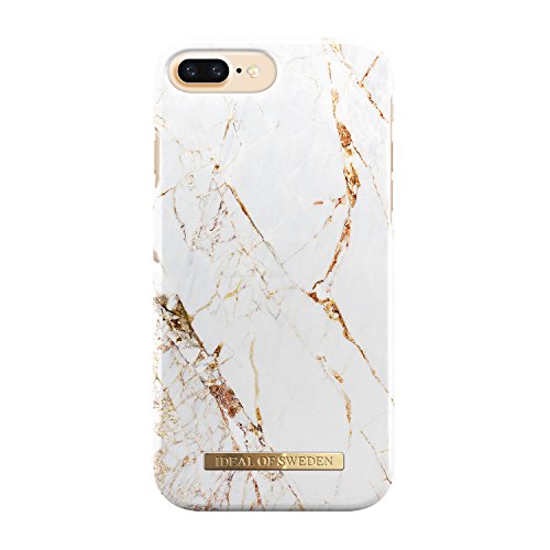 Housse de protection pour téléphones portables 14 cm effet marbre or et blanc