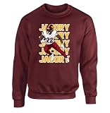 Tenacious Tops Maroon Washington Jacory Croskey-Merritt Text Pic Crew Neck Sweatshirt ADULT XL