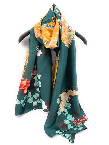 Silk Large 100% Mulberry Scarf - Long Satin Fashion Designer Lightweight Shawl Wrap3