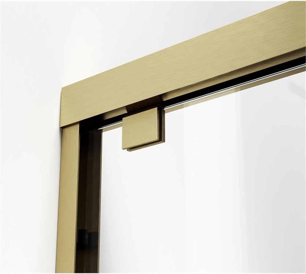 Elegant Kitchen and Bath Warren Semi-Frameless Aluminum Shower Door in Gold