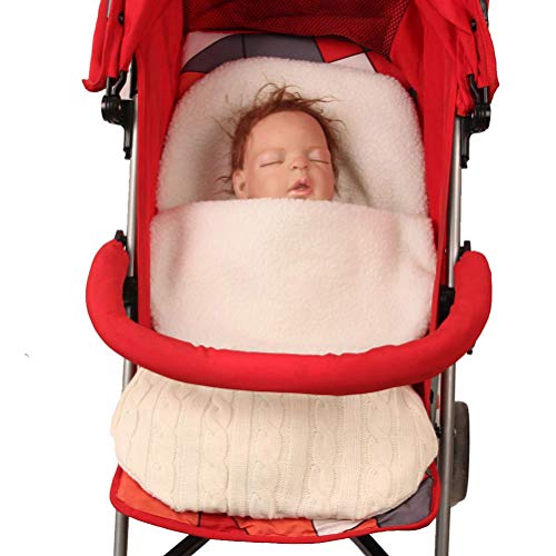 TOYANDONA 1 saco de dormir quente respirável tricô grosso saco de dormir Fleabag para bebês recém-na