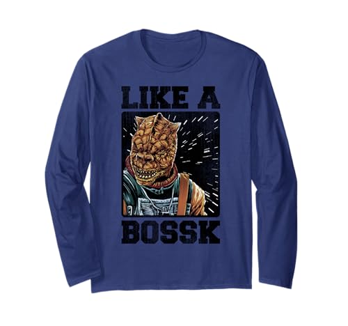 T-shirt Star Wars Bossk manches longues anti-déformation pour style geek chic