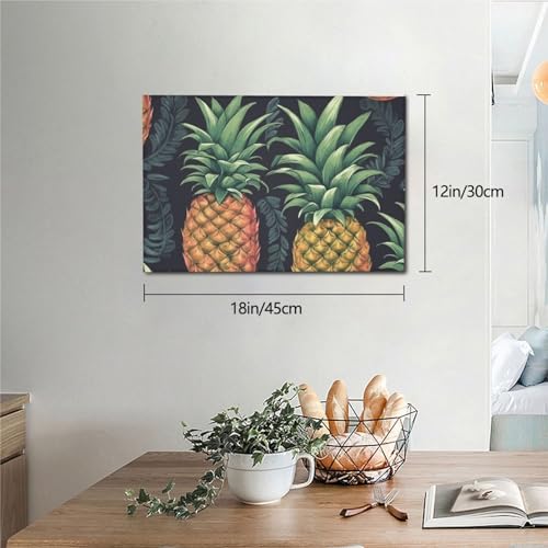 Affiche toile ananas et œuvre d'art moderne de salon