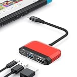 Mini Dock for Nintendo Switch OLED, 3 in 1 Portable Switch TV Dock with 4K HDMI, USB 3.0 & USB-C PD 100W Charging, Compact Docking Station Compatible with Steam Deck, Laptop, Tablet & Phone