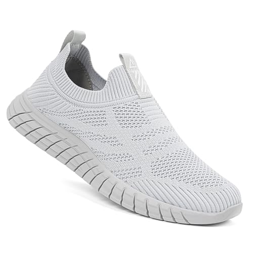 ODCKOI Slip On Sneaker Herren ohne schnürsenkel Turnschuhe rutschfest Sportschuhe Mesh Walkingschuhe Straßenlaufschuhe atmungsaktiv Jogging Sportsschuhe-QIANHUI-45