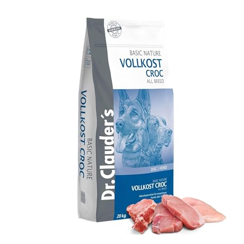 DR.CLAUDER’S - Basic Nature Vollkost Croc | Trockenfutter für aktive, ausgewachsene Hunde zur Unterstützung der Vitalität durch Proteine und Ballaststoffe. Alleinfuttermittel im Beutel | 20kg DR.CLAUDER’S - Basic Nature Vollkost Croc | Trockenfutter für aktive, ausgewachsene Hunde zur Unterstützung der Vitalität durch Proteine und Ballaststoffe. Alleinfuttermittel im Beutel | 20kg