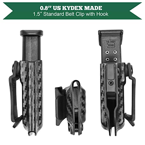 Universal Mag Carrier Iwb/Owb Carbon Fiber Kydex Magazine Holster Fit: 9Mm / .40 Double Stack, Ambidextrous Carbon Fiber Kydex Magazine Holder, 9Mm / .40 Double Stack Magholster #TOP3