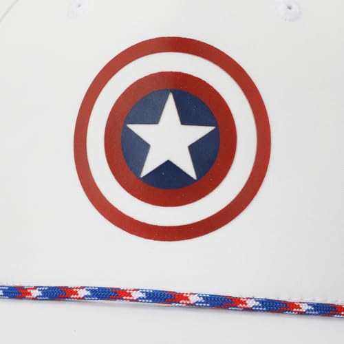 Marvel Universe Captain America Shield Adult White Elite Flex Snapback Hat - Image 6