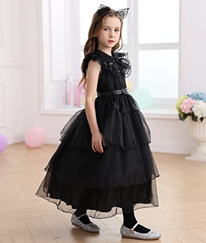 Disfraz negro para niñas edad 4-5 años miniatura 3