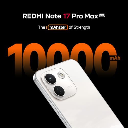 Image of Redmi Note 17 Pro Max 5G (Secret Sunrise, 8GB RAM, 256GB ROM) | 10000mAh Battery + 100W HyperCharge | 6.83 inch 120Hz 12-bit TrueColour AMOLED | No. 1 Care Plan | SD 6 Gen 5 | 50MP OIS Camera | IP69K