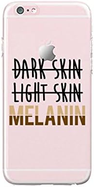 Compatible for iPhone 8 Plus - Durable Slim Case -Quote Compatible for iPhone Case - Melanin - Quote - Dark Skin Light Skin Melanin - Sassy - Fun - Funny