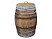 Produktbild Temesso Regentonne, Regensammler, Weinfass Barrique aus Eiche 225 Liter - rustikal (Regenfass offen + Deckel Kordel + Wasserhahn)