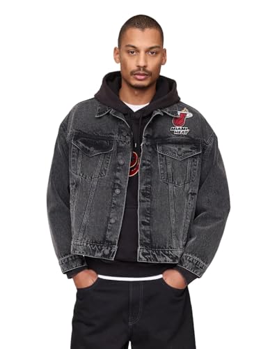 GAP Mens NBA Icon Denim Jacket MIAMI HEAT Large