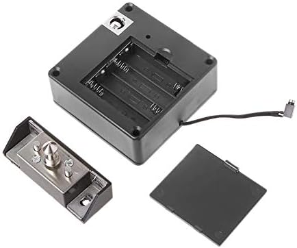 Image showing the inside of the lock unit with the battery compartment open, ready for AAA batteries.
