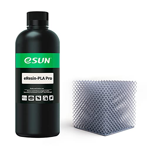 eSUN RÃ©sine Plant-Based Pro pour Imprimante 3D, 405nm Durcissement UV RÃ©sine Rapide avec Haute PrÃ©cision Ã  Base de PLA RÃ©sine PhotopolymÃ¨re pour Impression 3D Ã  Ãcran Monochrome, 1000g Gris