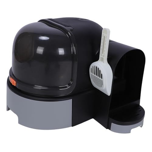 Caja sanitaria cerrada para gato color negro de PVC miniatura 2