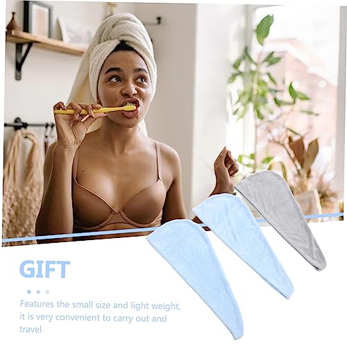 FOMIYES 6 Peças Toalha De Cabelo De Microfibra Spa Envoltório De Cabelo Toalha Absorvente De Cabelo