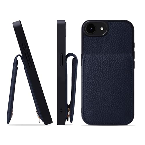 HANATORA for iPhone 17e 16e �P�[�X �o���p�[�^ �{�v �X�}�z�P�[�X �X�}�z �J�[�h�|�P�b�g �X�^���h �V�����_�[�X�g���b�v �t�� �V�������N�J�[�t���U�[ �u���[�C���f�B�S SCPG-16e-BlueIndigo �M�t�g �a���� 