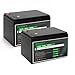 TEMIBATT 12V 10Ah 128WH Rechargeable Lithium Iron LiFePO4 Phosphate Battery 2 Pack for Power Wheels, UPS Backup